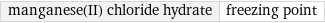 manganese(II) chloride hydrate | freezing point