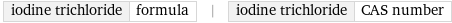 iodine trichloride | formula | iodine trichloride | CAS number