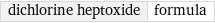 dichlorine heptoxide | formula