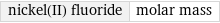 nickel(II) fluoride | molar mass