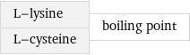 L-lysine L-cysteine | boiling point