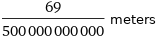 69/500000000000 meters