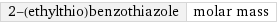 2-(ethylthio)benzothiazole | molar mass