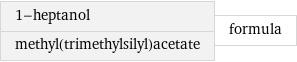 1-heptanol methyl(trimethylsilyl)acetate | formula