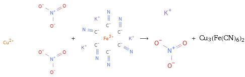  + ⟶ + Cu3(Fe(CN)6)2