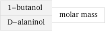 1-butanol D-alaninol | molar mass