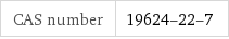 CAS number | 19624-22-7