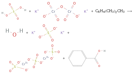  + + C6H4(CH3)2CH3 ⟶ + + + 