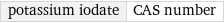 potassium iodate | CAS number