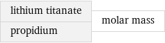 lithium titanate propidium | molar mass