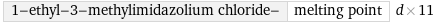 1-ethyl-3-methylimidazolium chloride- | melting point d×11