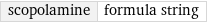 scopolamine | formula string