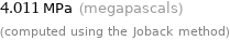4.011 MPa (megapascals) (computed using the Joback method)