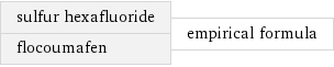 sulfur hexafluoride flocoumafen | empirical formula