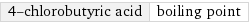 4-chlorobutyric acid | boiling point