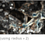  (using radius=2)