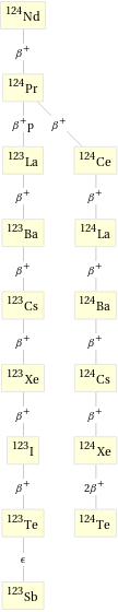 Decay chain Nd-124