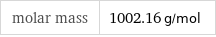 molar mass | 1002.16 g/mol