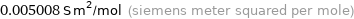 0.005008 S m^2/mol (siemens meter squared per mole)