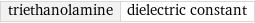 triethanolamine | dielectric constant