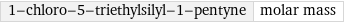 1-chloro-5-triethylsilyl-1-pentyne | molar mass