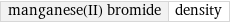 manganese(II) bromide | density