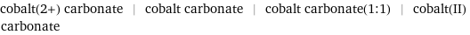 cobalt(2+) carbonate | cobalt carbonate | cobalt carbonate(1:1) | cobalt(II) carbonate