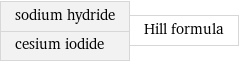 sodium hydride cesium iodide | Hill formula