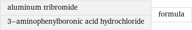 aluminum tribromide 3-aminophenylboronic acid hydrochloride | formula