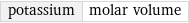 potassium | molar volume