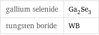 gallium selenide | Ga_2Se_3 tungsten boride | WB