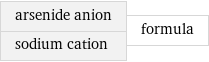 arsenide anion sodium cation | formula