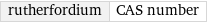 rutherfordium | CAS number