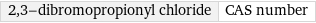 2, 3-dibromopropionyl chloride | CAS number