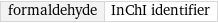 formaldehyde | InChI identifier