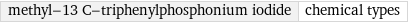 methyl-13 C-triphenylphosphonium iodide | chemical types