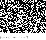  (using radius=2)