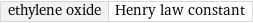 ethylene oxide | Henry law constant