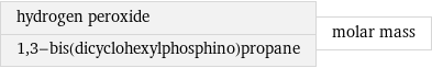 hydrogen peroxide 1, 3-bis(dicyclohexylphosphino)propane | molar mass