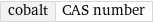 cobalt | CAS number