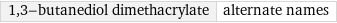 1, 3-butanediol dimethacrylate | alternate names