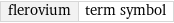 flerovium | term symbol