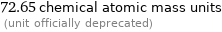 72.65 chemical atomic mass units  (unit officially deprecated)