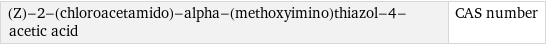 (Z)-2-(chloroacetamido)-alpha-(methoxyimino)thiazol-4-acetic acid | CAS number