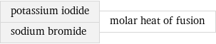 potassium iodide sodium bromide | molar heat of fusion
