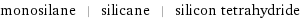 monosilane | silicane | silicon tetrahydride