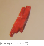  (using radius=2)
