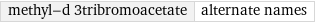 methyl-d 3tribromoacetate | alternate names