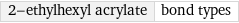 2-ethylhexyl acrylate | bond types