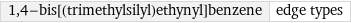 1, 4-bis[(trimethylsilyl)ethynyl]benzene | edge types